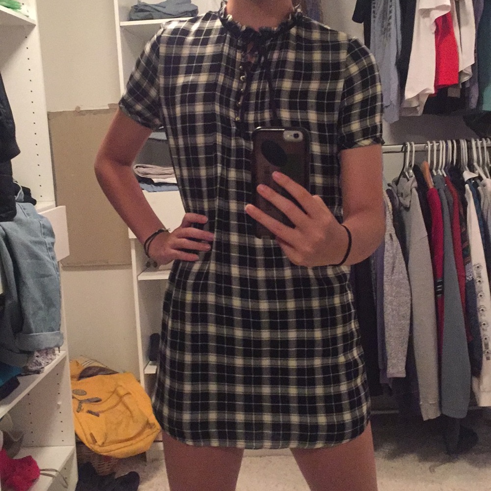 Plaid Tee Shirt Dress